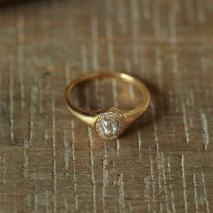 18K Gold 20-Min Rose Cut Diamond Ring