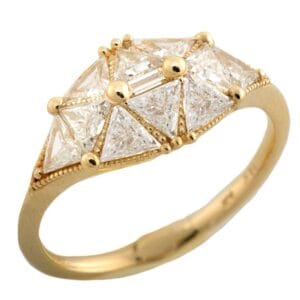 2ct Triangle Morganite Basket Ring