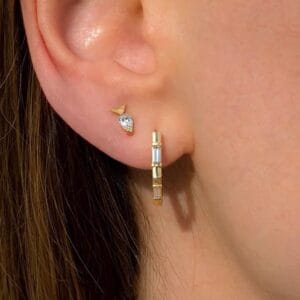 Hexagonal Morganite Earrings