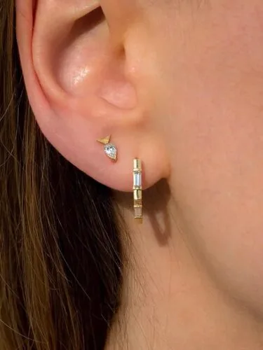 Hexagonal Morganite Earrings